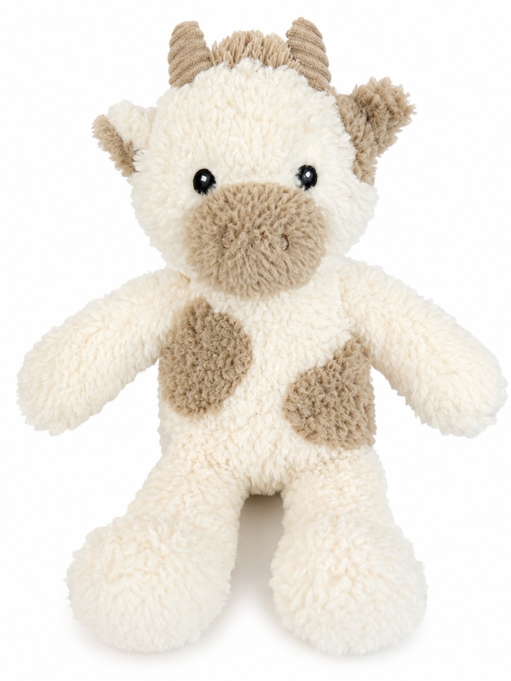 Moon & Stars Cow Plush 12” Ivory Brown Stuffed Animal Soft Toy Lovey